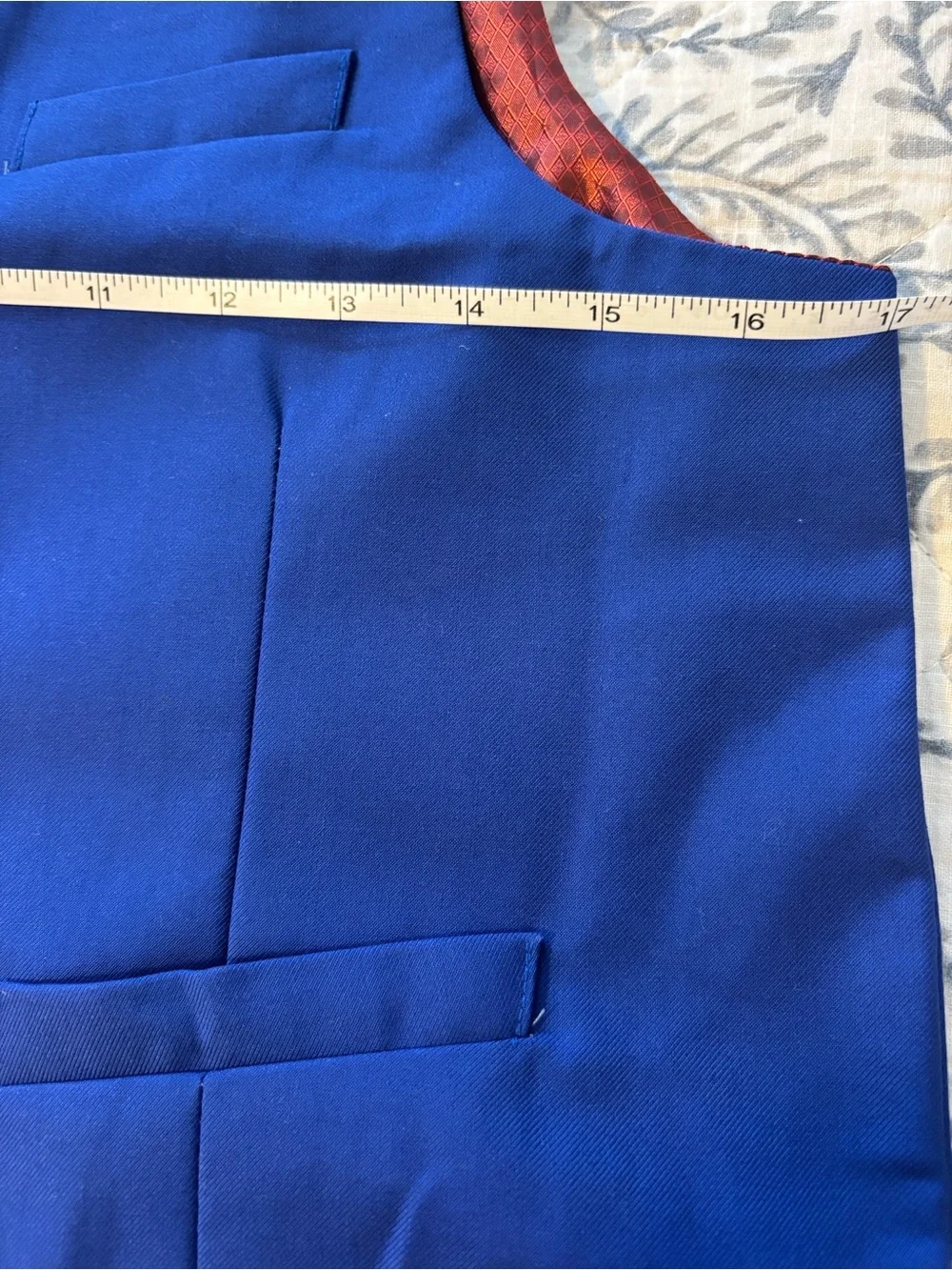 NWT YuanLu 3 Piece Blue Plaid Suit Size 14Y